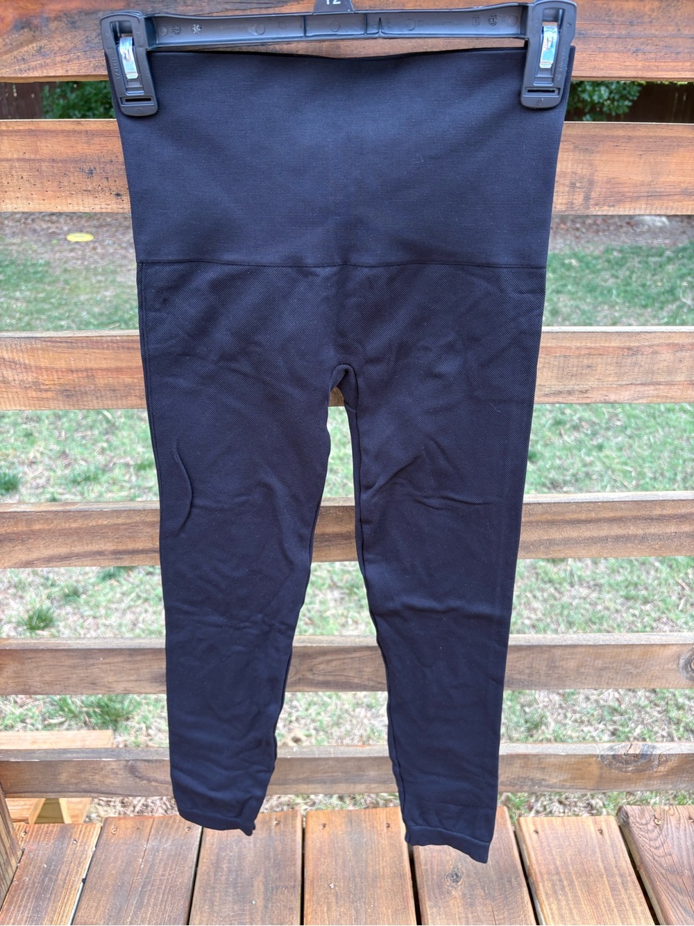 SPANX Look At Me Now Seamless Black High Rise Leggings M/M